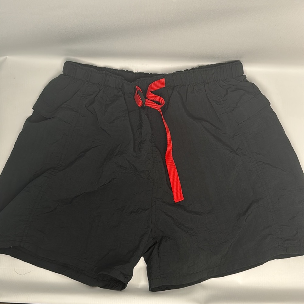 Vintage Marlboro Adventure Team Shorts 90s Black Swim Trunks Lined Made in Korea - Picture 9 of 9